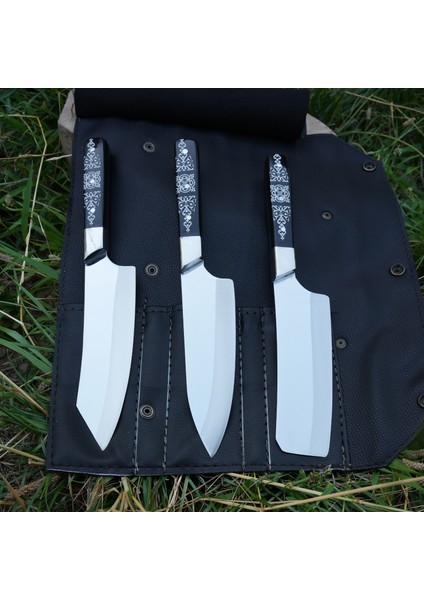 Şef Bıçağı Seti 3'lü- Deri Çantalı fiyatları