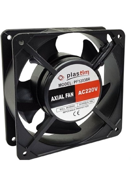 PF12038R ,120X38MM 220VAC 153-CFM 2-Kablo Fan