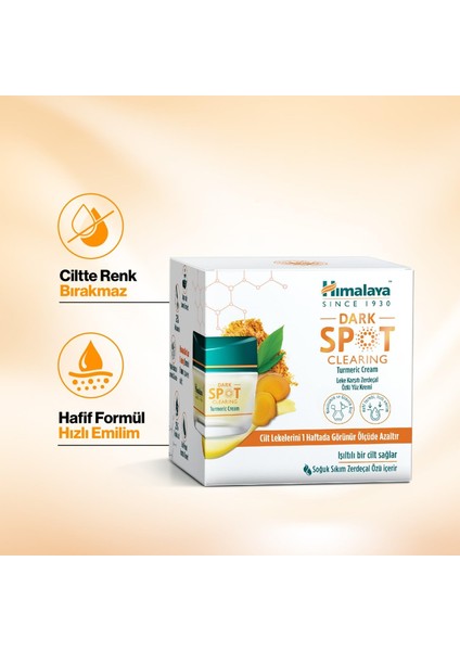 Since 1930 Dark Spot Clearing Leke Karşıtı Zerdeçal Özlü Yüz Kremi 50 ml fırsatları