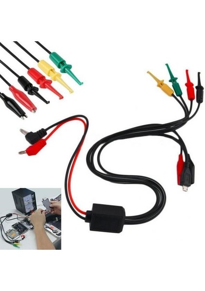 Power Supply Güç Kaynağı Ara Kablosu Timsah ve Kancalı Uçlar
