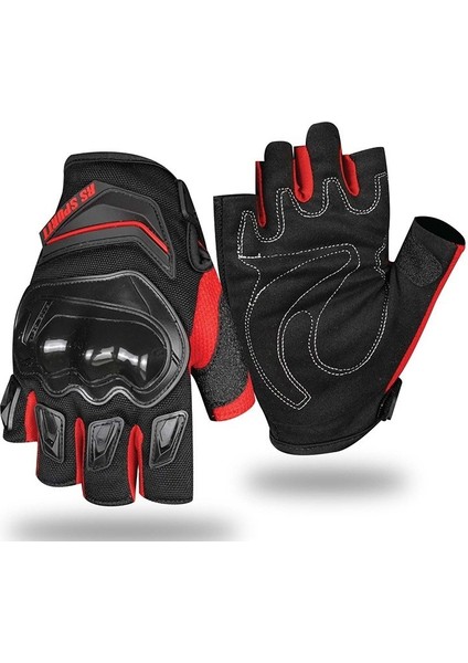Yazlık Kısa Motosiklet Eldiveni Korumalı Üst Kalite