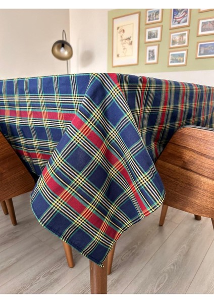 Çift Taraflı 160X160 cm Iskoç Desen Masa Örtüsü | Piknik Örtüsü | Sofra Bezi | Ekose Kare Model