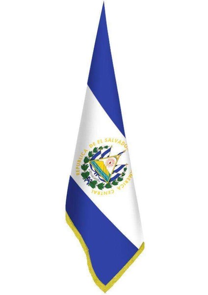 El Salvador Bayrağı - Ofis - Makam -Toplantı Odaları - Saçaklı Makam Bayrağı