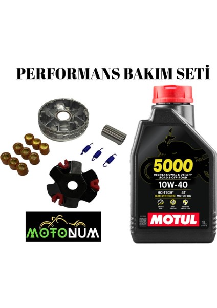 Kuba Rosewood Performans Ön Varyatör Yağlı Bakım Seti Motul 5000 10W40 M1013