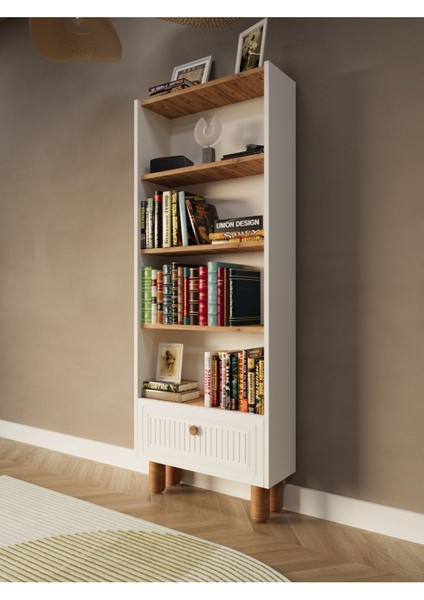 Bohem 5 Raflı Kapaklı Kitaplık Mdf Dekoratif Kapak modelleri
