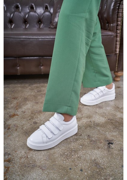 Hanna Beyaz Deri Hakiki Deri Kadın Spor Ayakkabi indirimleri