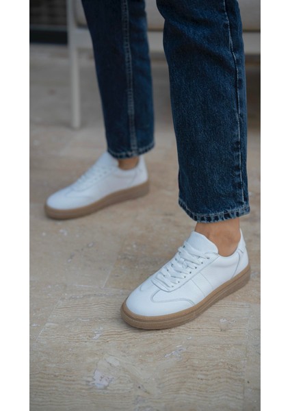 Orsic Beyaz Hakiki Deri Kadın Spor Ayakkabi fiyatları