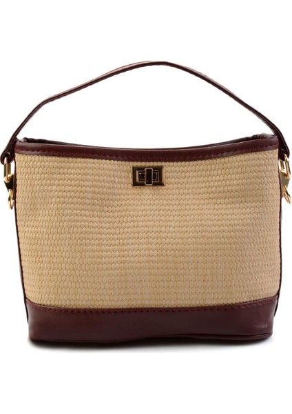 Bej Bordo Kadın El Çantası C06569000128