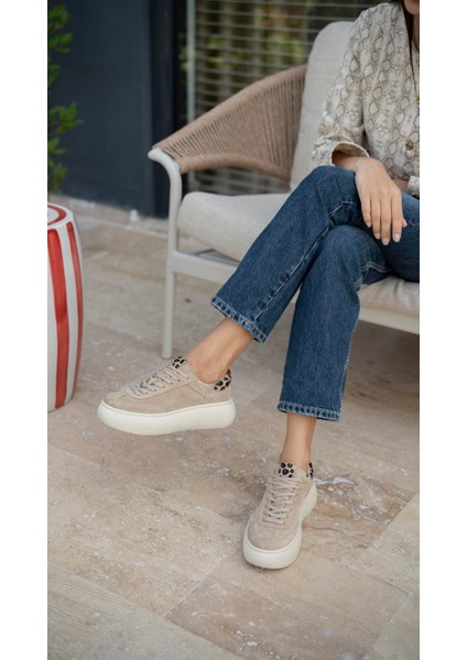 Baena Bej Süet Hakiki Deri Kadın Spor Ayakkabi fiyatları