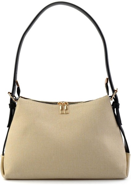 Bej Siyah Kadın Omuz Çantası C06569000218