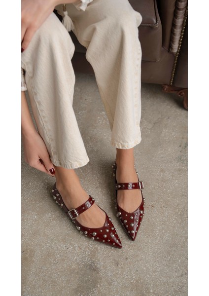 Perkins Bordo Rugan Hakiki Deri Babet