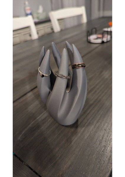 Şık ve Gösterişli Yüzük Tutucu Organizer, Gri Renk, Düzenli Saklama Çözümü