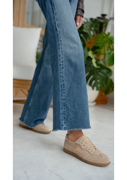 Solomon Bej Süet Hakiki Deri Kadın Spor Ayakkabi fiyatları