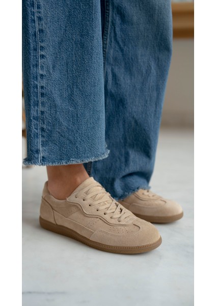 Solomon Bej Süet Hakiki Deri Kadın Spor Ayakkabi fırsatları