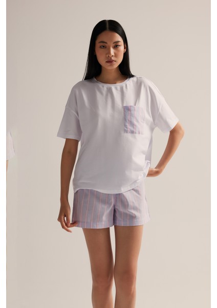 Kadın Pamuklu Kısa Kollu Pijama Üstü fiyatları