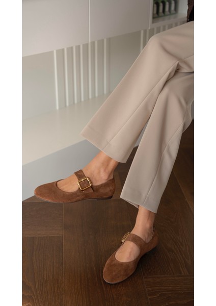 Coala Taba Süet Hakiki Deri Babet