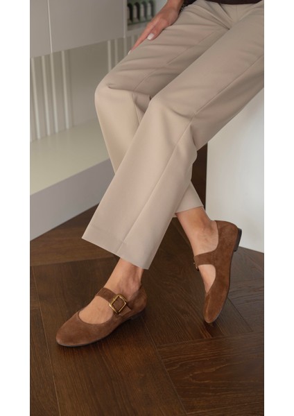 Coala Taba Süet Hakiki Deri Babet