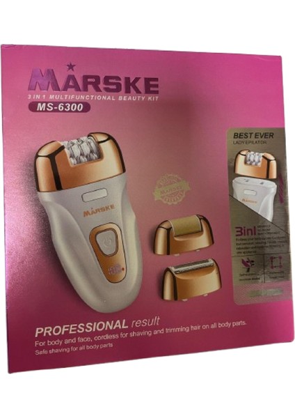 MS6311 3in1 Şarjlı Epilasyon Cihazı – Epilatör + Tıraş Başlığı + Topuk Törpüsü modelleri