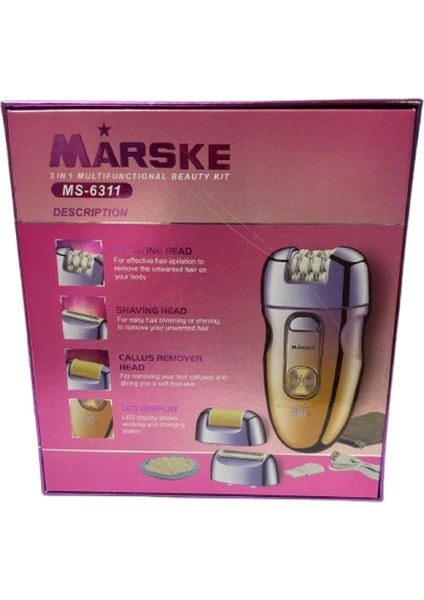 MS6311 3in1 Şarjlı Epilasyon Cihazı – Epilatör + Tıraş Başlığı + Topuk Törpüsü indirimleri