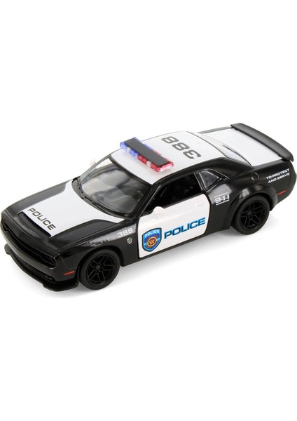 2023 Dodge Challenger Srt Demon 170 Police Edition, Black/white - Kinsmart 5461DP