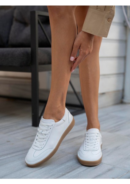 Kubo Beyaz Hakiki Deri Kadın Spor Ayakkabi fırsatları
