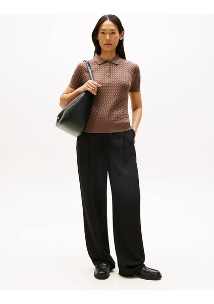 Th WW0WW41474 Co Cable Fıne Gg Polo S/s Kadın Tshirt fırsatları