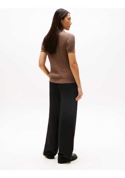 Th WW0WW41474 Co Cable Fıne Gg Polo S/s Kadın Tshirt indirimleri