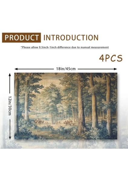 Vintage Amerikan Servisi 4'lü - Örtü fırsatları