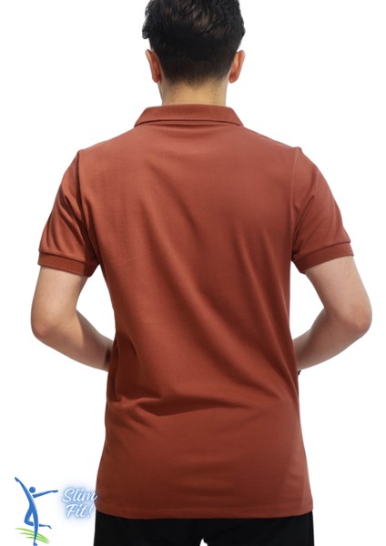Erkek Slim Fit Dar Kesim Pamuklu Yumuşak Doku Nefes Alan Kumaş Kıvrılmaz Yaka Haki Polo Yaka Tişört Tarçın Siyah modelleri
