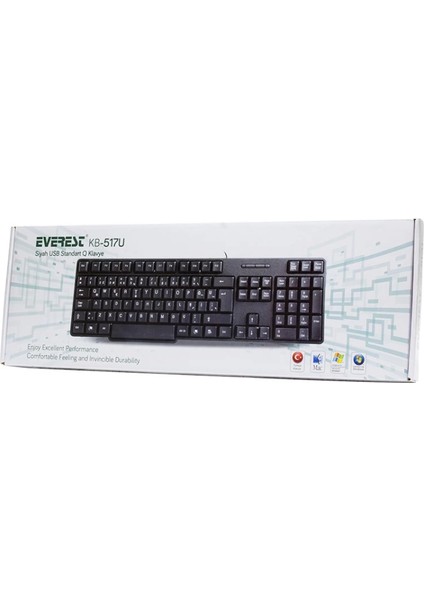 Everest KB-517U USB Q Standart Klavye (4887) fiyatları