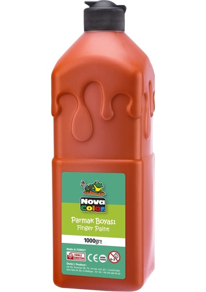 Turuncu Parmak Boyası Nova Color 1000 ml - Kolay Silinebilir