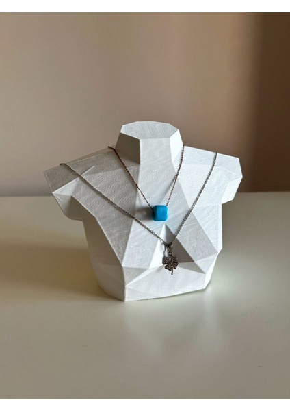 Beyaz, 15 cm Dekoratif Takı Düzenleyici, Kolye Askısı, Sert Plastik