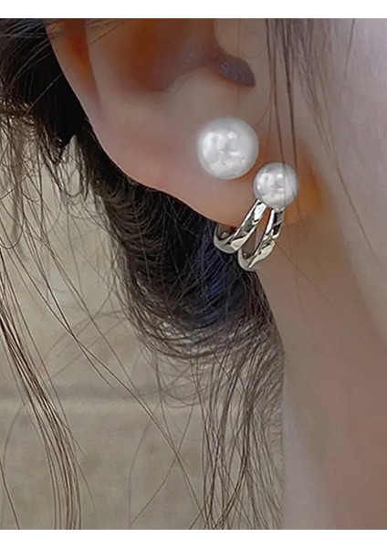 Gold Kaplama Inci Küpe