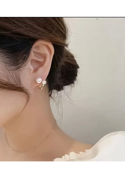 Gold Kaplama Inci Küpe modelleri