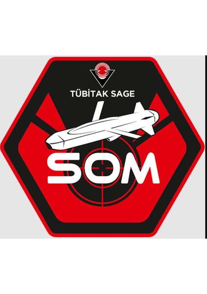 Tbtk Sage Som Seyir Füzesi Anı Yamasi – Altıgen Tasarım – Arka Tırtıklı Cırt Yüzeyli (Yapışkan Karşılığı Hariç)