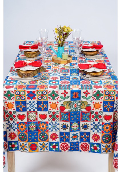 New Fashion Süet Dokuma Dijital Baskılı Masa Örtüsü | 140X180 cm & 140X220 cm