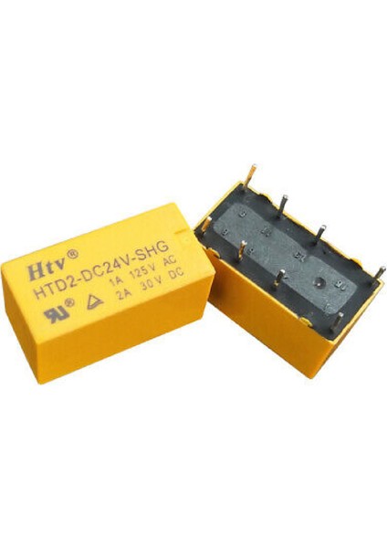 Htv HTD2-DC24V-SHG ,24VDC 2A2K/2A Pcb-8-Pin Röle