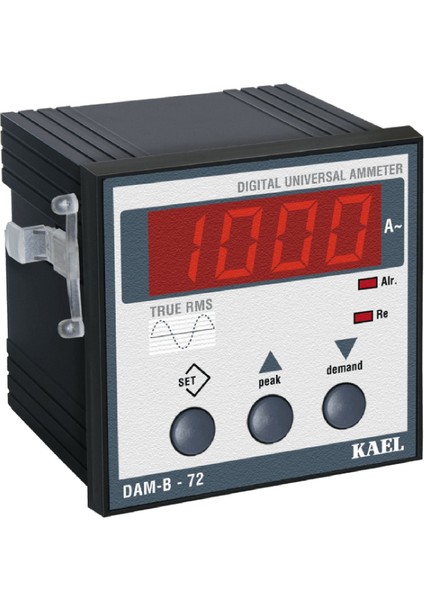 Dam-B-72 ,72X72MM 220VAC KONTAK-1A1K 1-Faz/x5 Ampermetre