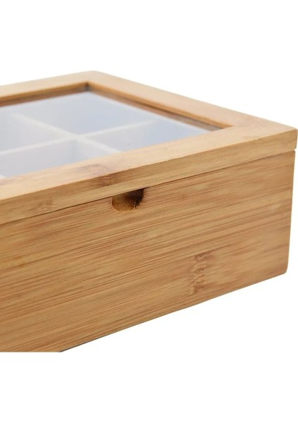 Bej Bambu 6 Gözlü Vintage Tarz Saklama Kabı, Mutfak ve Banyo Düzenleyici fiyatları