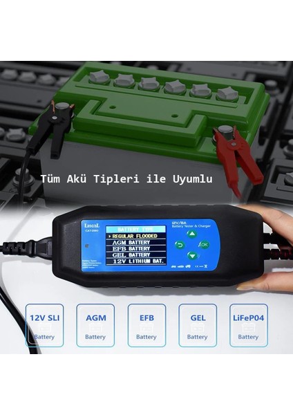 Akü Test ve Sarj Cihazi 12V/8A CAT-280 fiyatları
