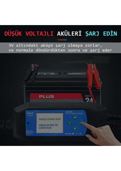 Akü Test ve Sarj Cihazi 12V/8A CAT-280 indirimleri