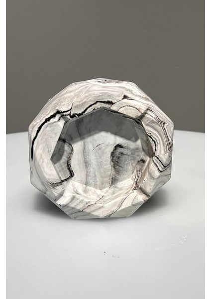 Gri Beton Geometrik Kül Tablası