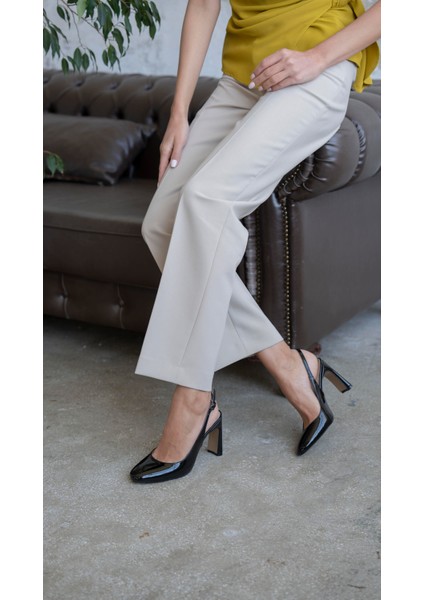 Mika Siyah Rugan Topuklu Ayakkabı indirimleri