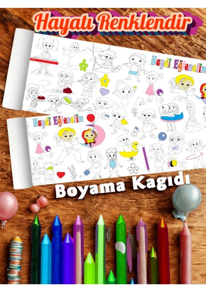 Kız Çocuk Spor Etkinlikleri ve Eğlence 2.5m Dev Boyama | Doğum Günü Özel Aktivite