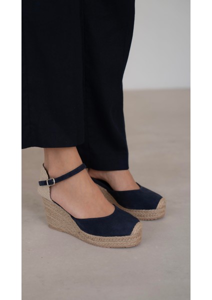 Delgado Lacivert Süet Hakiki Deri Topuklu Ayakkabı modelleri