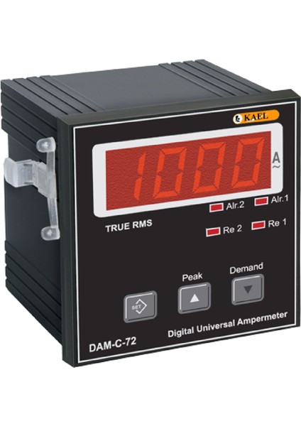 Dam-C-72 ,72X72MM 220VAC KONTAK-1A1K 1-Faz/x5 Ampermetre