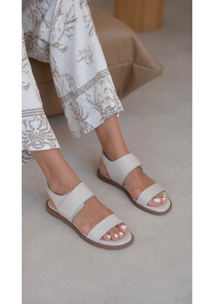 Niklas Ekru Hakiki Deri Sandalet fiyatları