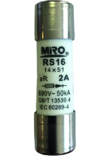 RS16Z/20A ,14X51MM 20A Ar/hızlı Kartuş Sigorta