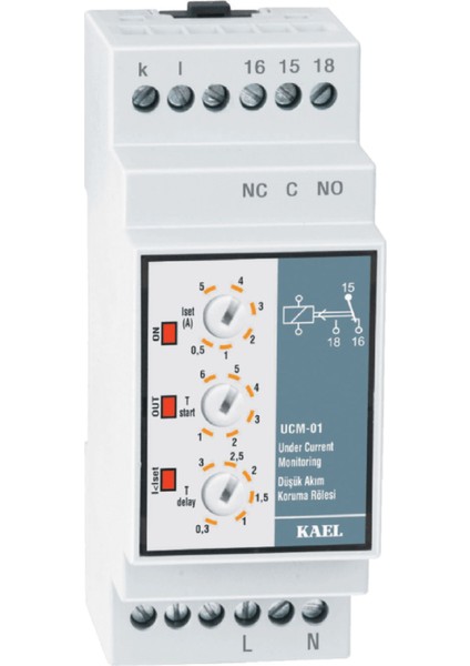 Ocm-01 ,ray/dın 220VAC KONTAK-1A1K 1-Faz/x5 Ampermetre