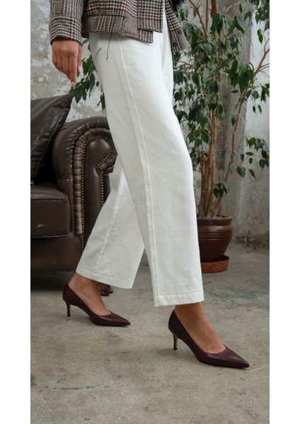 Brant Bordo Hakiki Deri Topuklu Ayakkabı fiyatları